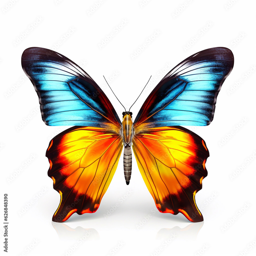 Beautiful big wild butterfly looking forward is shown in full length, Ai generated Beautiful big wild butterfly looking forward is shown in full length, Ai generated