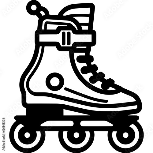 Skates rollerblades single icon logo svg vector