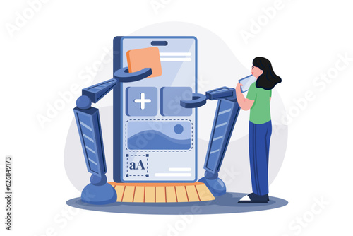 The design team creates an intuitive and visually appealing UI for a mobile app.