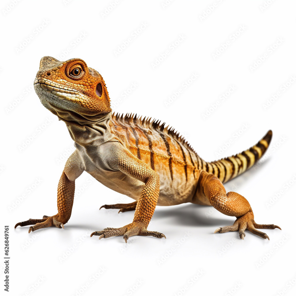 Beautiful big beast lizard looking forward is shown in full length, Ai generated Beautiful big beast lizard looking forward is shown in full length, Ai generated