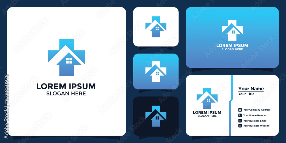 health home design logo and business card health home design logo and business card