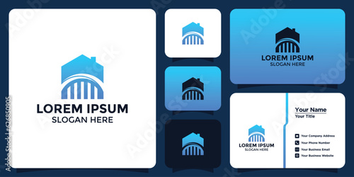 real estate design logo and business card