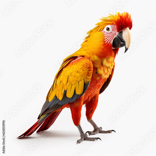 Beautiful big wild parrot looking forward is shown in full length, Ai generated © oleg525
