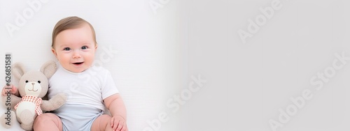 banner baby on white not with a toy