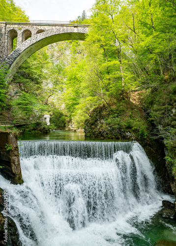 waterfall in slovenia vintgar gorge photo