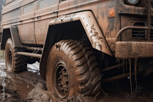 Off road truck during mudding