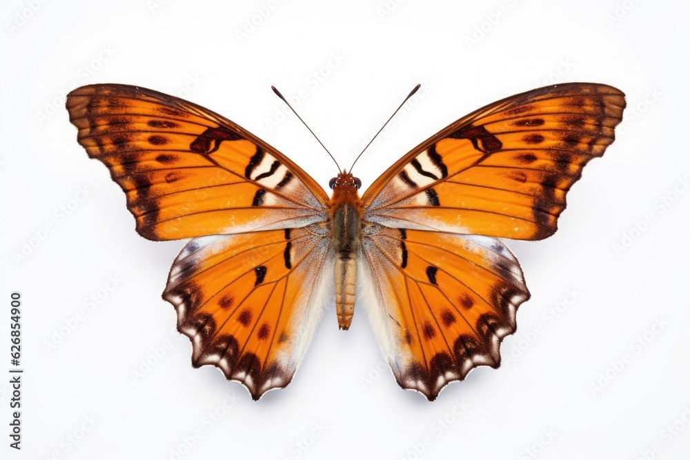 Fototapeta premium A beautiful butterfly isolated on white background. Butterfly. Generative Ai