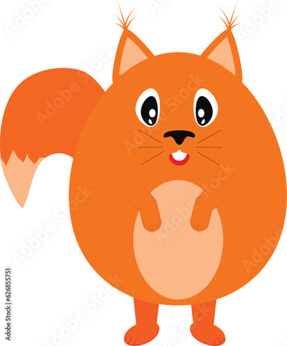 Illustration of a cute squirrel