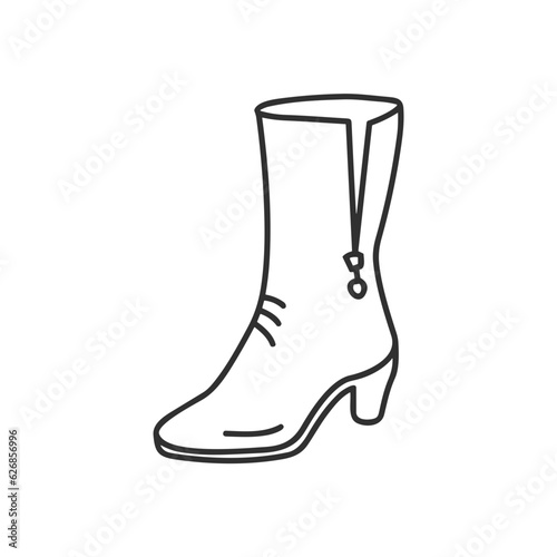 Boots symbol icon vector image. Illustration of the boot footwear shoe design image