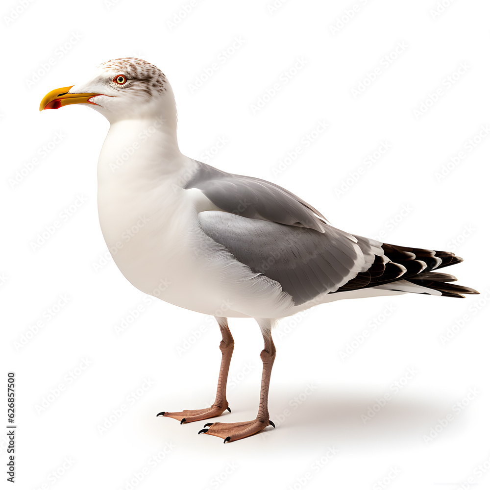 Gull on white background Gull on white background