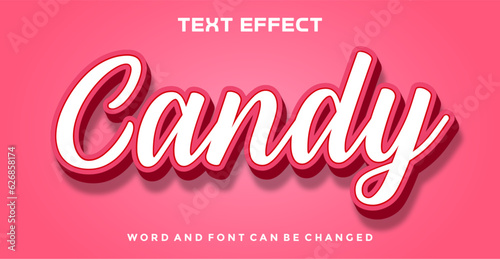 Candy text style effect editable