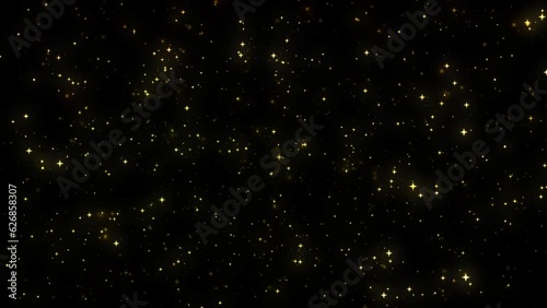 Twinkling Gold Stars With Motion Background