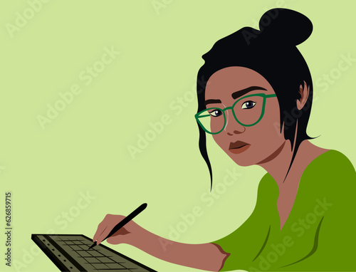 Digital Artistry: Freelance Illustrator at Work photo