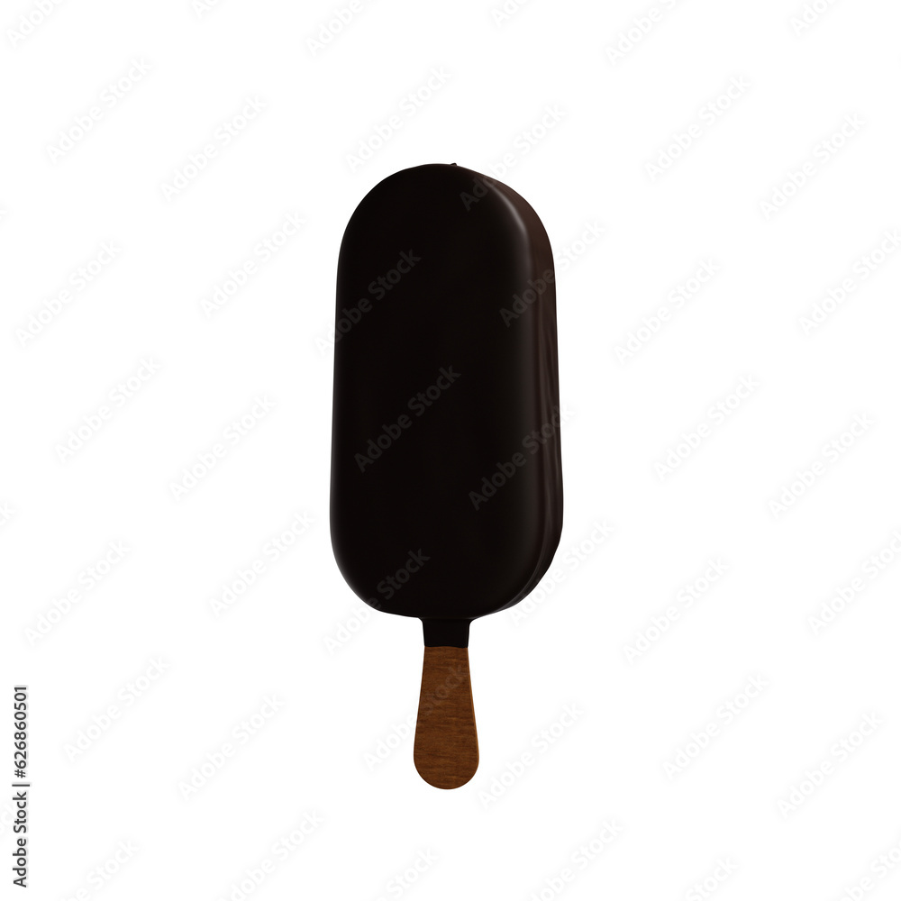 Popsicle ice cream isolated on white background. Chocolate caramel hazelnut nut brown Popsicle chocolate Ice cream isolated Popsicle ice cream isolated on white background. Chocolate caramel hazelnut nut brown Popsicle chocolate Ice cream isolated