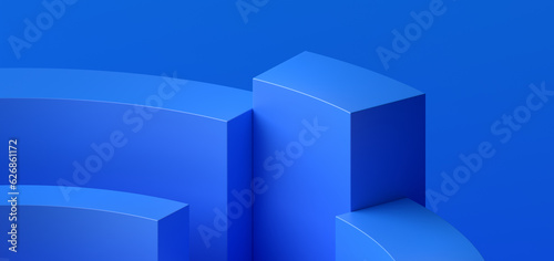 Fototapeta Naklejka Na Ścianę i Meble -  Abstract background design, blue minimalist geometric composition