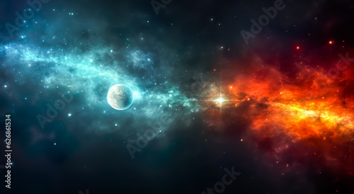 solar system.sun flare storm.galaxy space background,universe or cosmos astronomy.generative ai technology