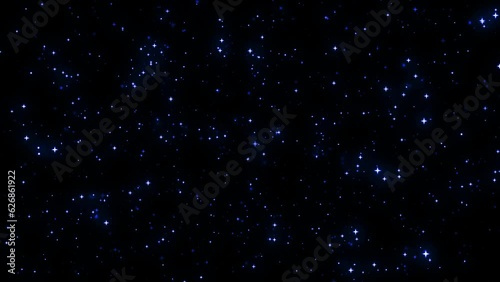 Animated Twinkling Glamour Blue Stars