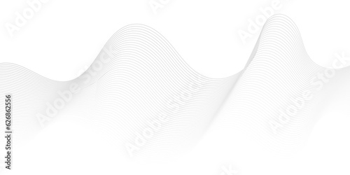 Seamless Wave lines smooth technology, flowing dynamic gray gradient isolated on transparent background. digital concept for concept of digital, communication, science.