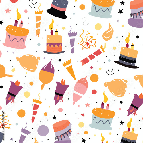 Happy Birthday Seamless Pattern