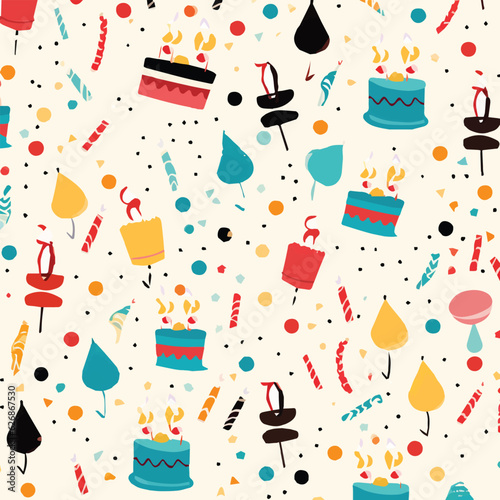 Happy Birthday Seamless Pattern
