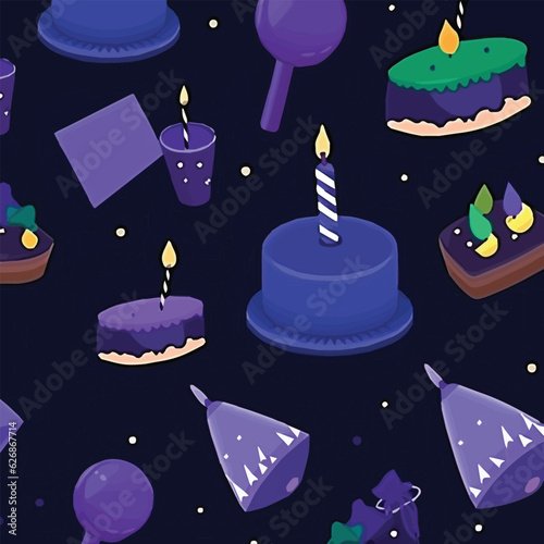 Happy Birthday Seamless Pattern