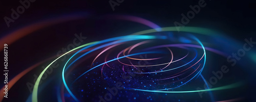 Abstract digital background. Data universe illustration. Ideal for depicting network abilities, technological processes, digital storages, science, education, etc.