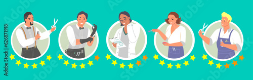 Beauty master ranking with stars of positive feedback