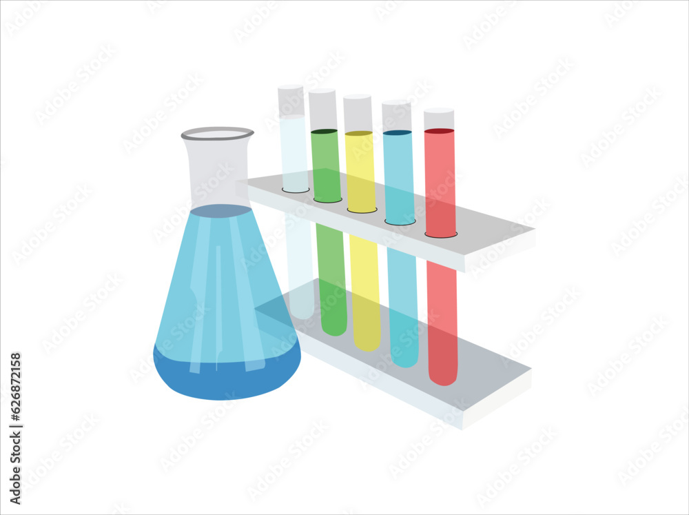 science laboratory test tubes , lab equipment for research new medical