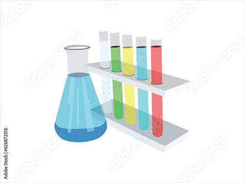 science laboratory test tubes , lab equipment for research new medical, Technician holding blood tube test in the research laboratory  doctor hand taking a blood sample tube from a rack with machines