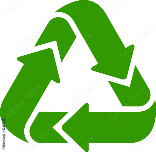 Recycling icon of arrows triangle. Eco friendly recycle symbol. Vector environment mark