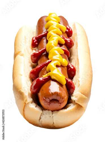 hot dog street fast food for a snack vector illustration