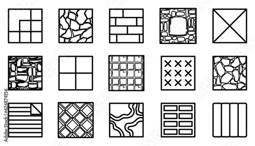 Abstract geometric square shape collection. Set of frame shapes elements