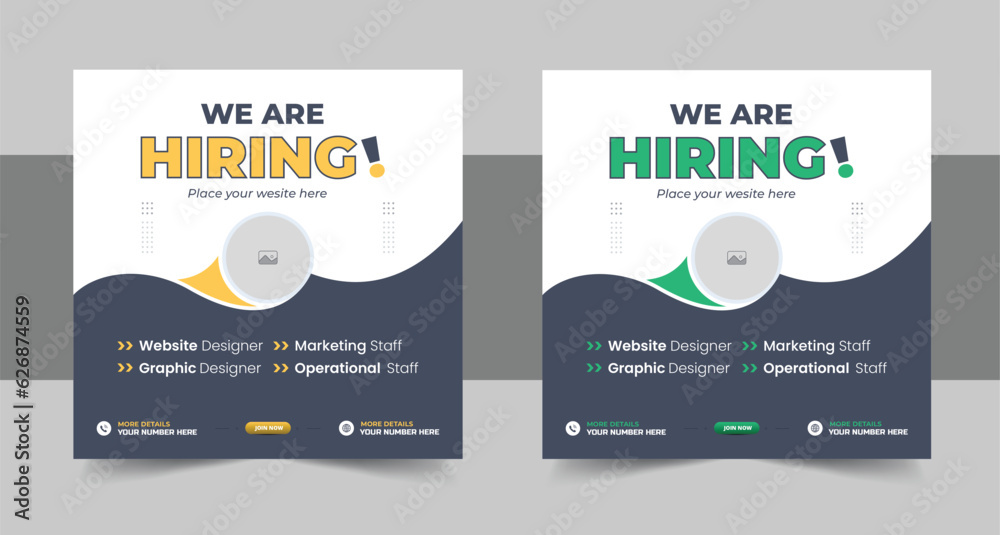 We are hiring job vacancy social media post banner design template with green and black color. We are hiring job vacancy web banner design layout We are hiring job vacancy social media post banner design template with green and black color. We are hiring job vacancy web banner design layout