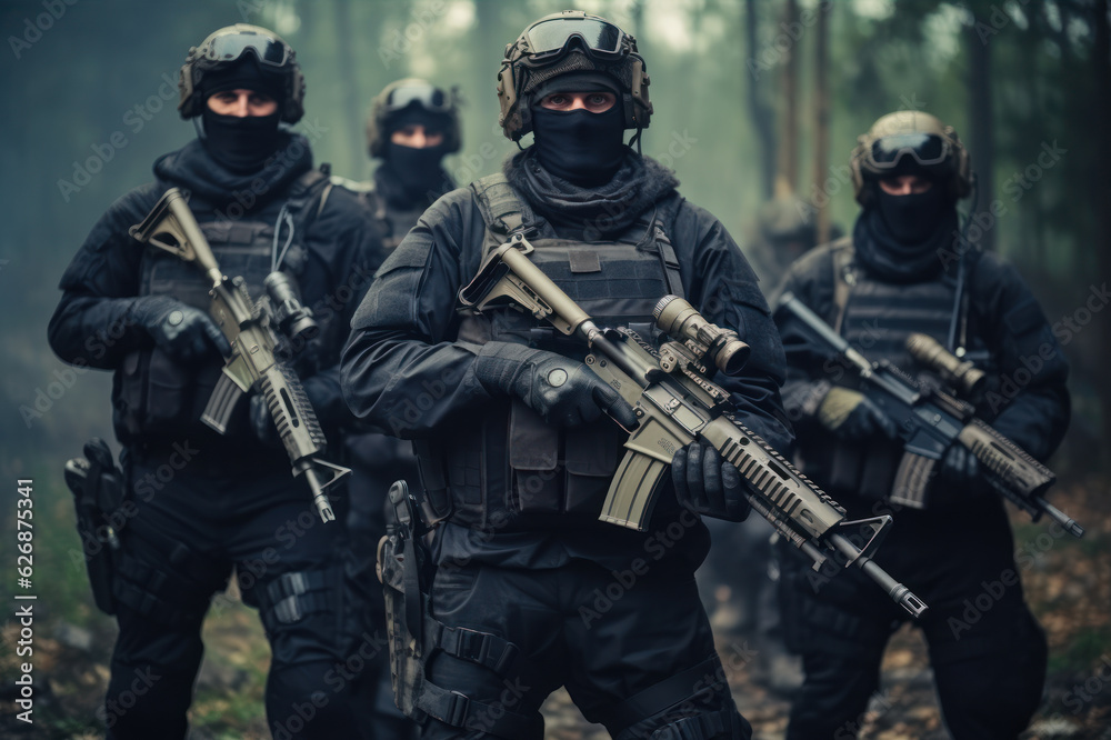 Special forces soldiers operators on mission Special forces soldiers operators on mission