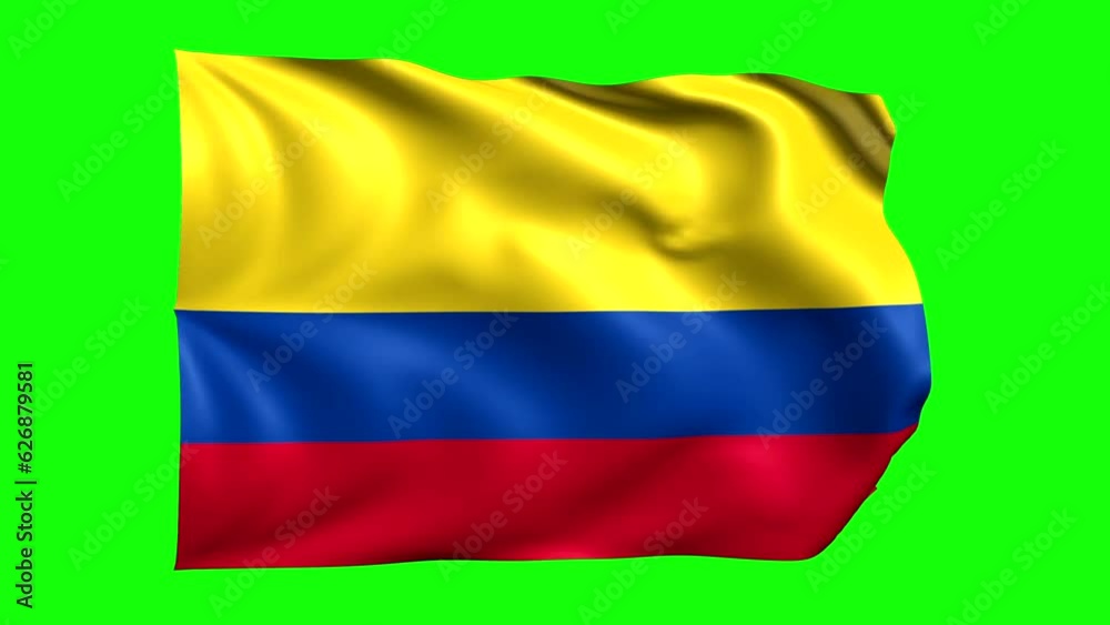 green screen animated colombia flag green screen animated colombia flag