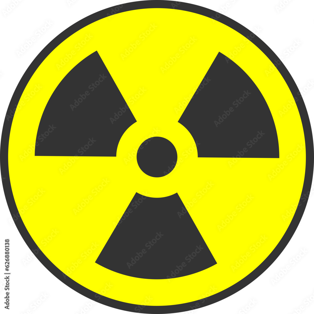 Radiation icon vector. Warning radioactive sign danger symbol. Radiation icon vector. Warning radioactive sign danger symbol.