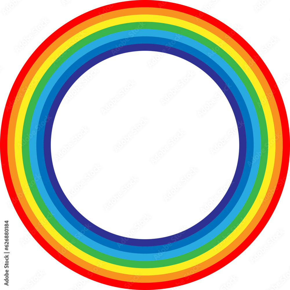 Obraz premium Rainbow vector illustration. Colorful abstract design. Color graphic symbol rain bow.