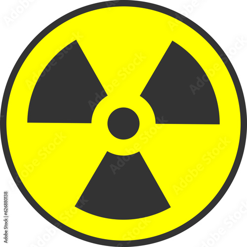 Radiation icon vector. Warning radioactive sign danger symbol.