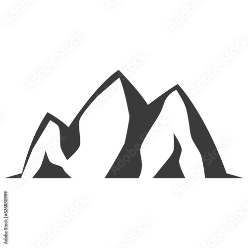 Rockies glyph icon isolated on white background.Vector illustration.