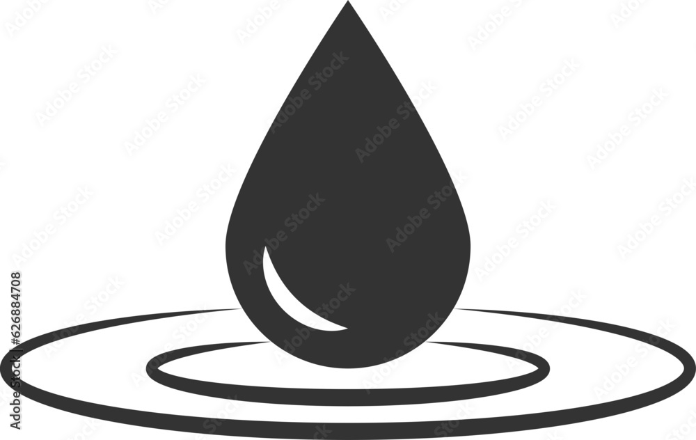 Drop water icon vector isolated design element Drop water icon vector isolated design element