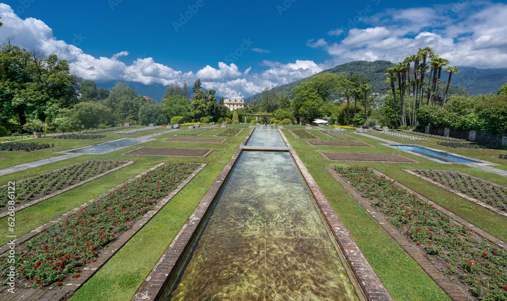 Flower beds in the Botanical Gardens of Villa Taranto, Verbania, Lake Maggiore, Piedmont, Italy. Flower beds in the Botanical Gardens of Villa Taranto, Verbania, Lake Maggiore, Piedmont, Italy.