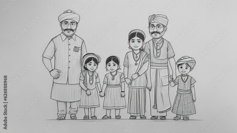 sketch of family sketch of family