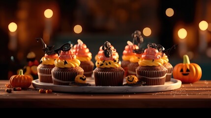 halloween design cupcakes