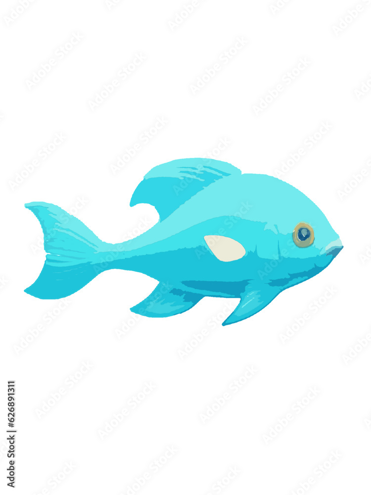 Vector illustration of a tuna fish on a white background. Isolated Vector illustration of a tuna fish on a white background. Isolated