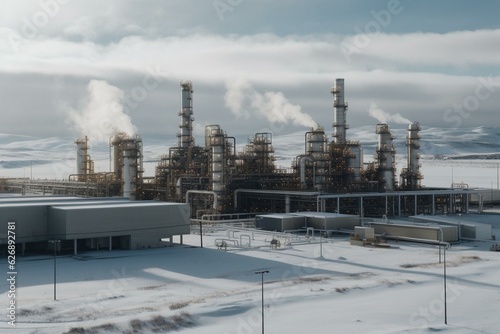 Natural gas production, storage, distribution, and processing facilities with pipelines and construction. Includes refinery and exploration. Generative AI