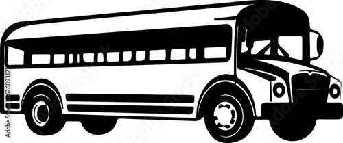 School bus silhouette illustration