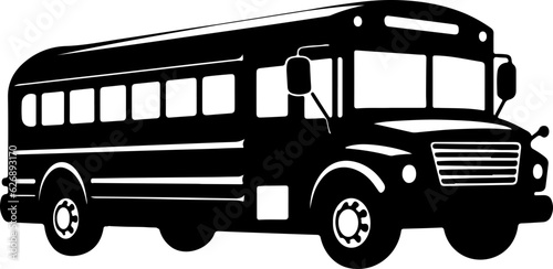 School bus silhouette illustration