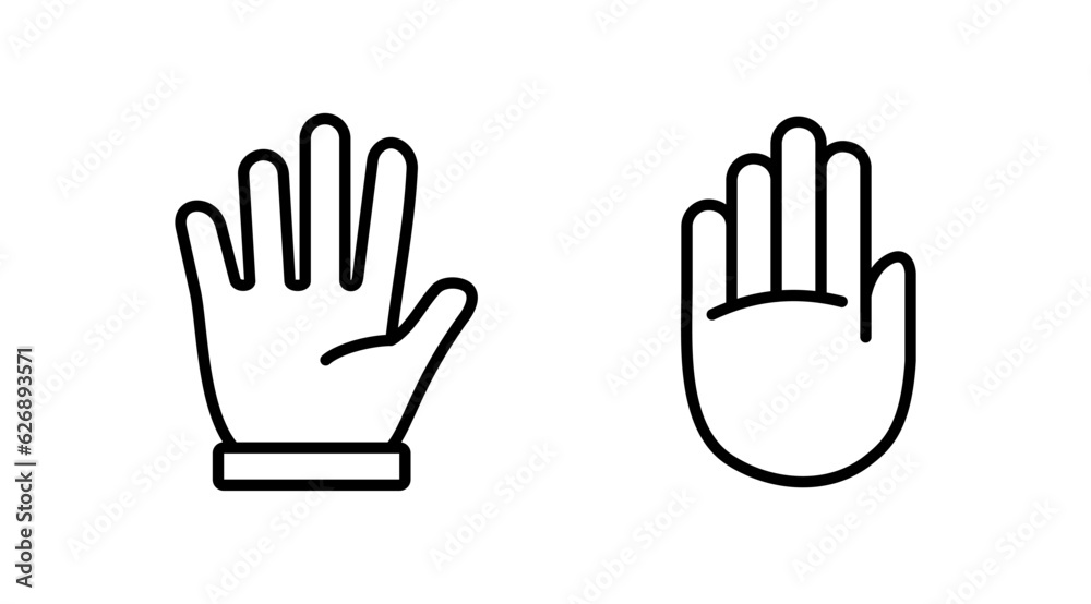 Hand icon vector. hand symbols. palm Hand icon vector. hand symbols. palm