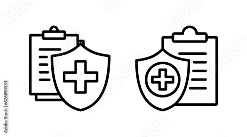 Health insurance icon vector. medical insurance icon