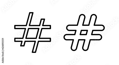 Hashtag icon vector. hashtag simbols